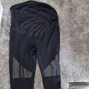 Isabel maternity leggings with faux leather patching size large